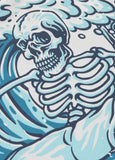 Men's T-Shirt SKULL SURF - Whitey blue