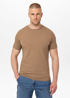 Men's T-Shirt Slim Fit MINIMAL - Coyote brown