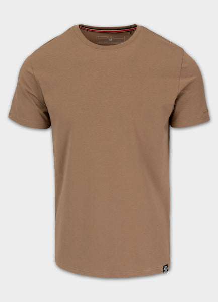 Men's T-Shirt Slim Fit MINIMAL - Coyote brown
