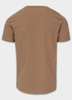 Men's T-Shirt Slim Fit MINIMAL - Coyote brown