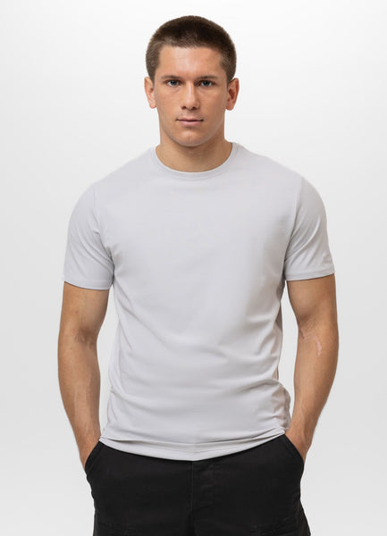 Men's T-Shirt Slim Fit MINIMAL - Whitey blue