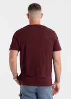 Men's T-Shirt SMALL LOGO - Dark burgundy