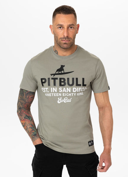 Men's T-Shirt SURFING DOG - Dusty Salvia