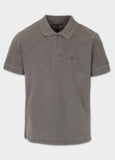 Polo shirt Denim Washed Pique SMALL LOGO - Dark brown