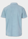Polo shirt Denim Washed Pique SMALL LOGO - Light blue