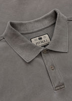 Polo shirt Denim Washed Pique SMALL LOGO - Dark brown
