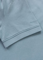 Polo shirt Denim Washed Pique SMALL LOGO - Light blue