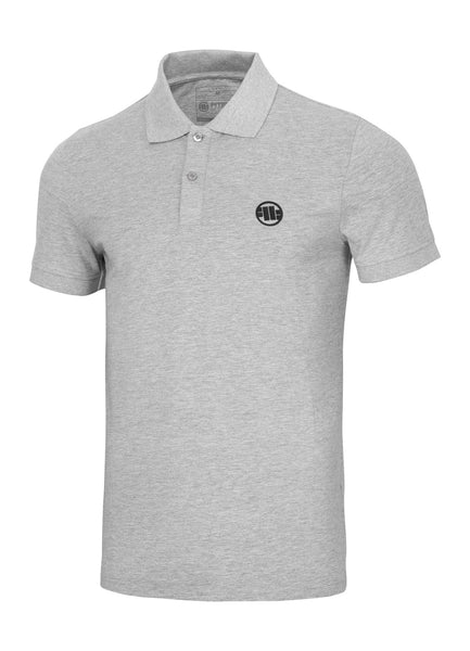 Men's Polo shirt Jersey Slim Fit Small Logo - Gray Melange