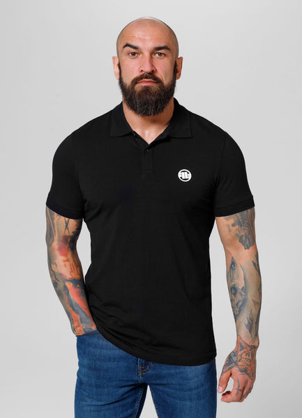 Men's Polo shirt Jersey Slim Fit Small Logo - Black