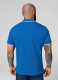 Men's Polo shirt Pique Stripes Regular - Royal blue