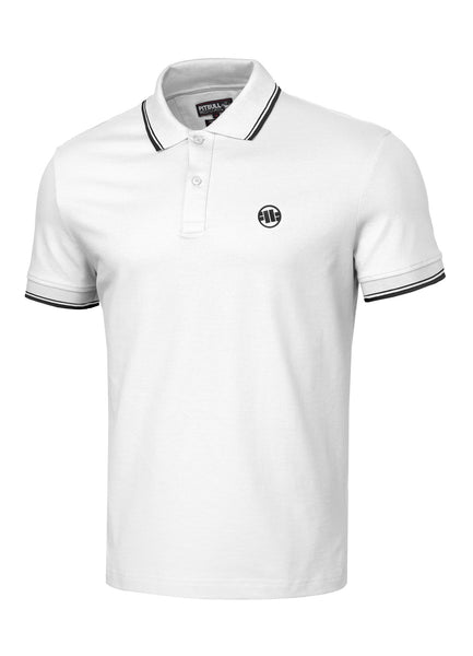 Men's Polo shirt Pique Stripes Regular - White
