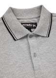 Men's Polo shirt Pique Stripes Regular - Gray Melange