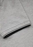 Men's Polo shirt Pique Stripes Regular - Gray Melange