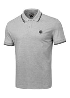 Men's Polo shirt Pique Stripes Regular - Gray Melange