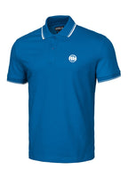 Men's Polo shirt Pique Stripes Regular - Royal blue