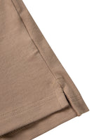 Men's Polo shirt Pique Stripes Regular - Coyote brown