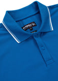 Men's Polo shirt Pique Stripes Regular - Royal blue