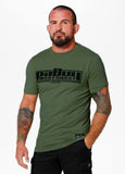 Men's T-Shirt Slim Fit Classic Boxing - Olive