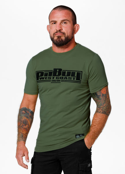 Men's T-Shirt Slim Fit Classic Boxing - Olive