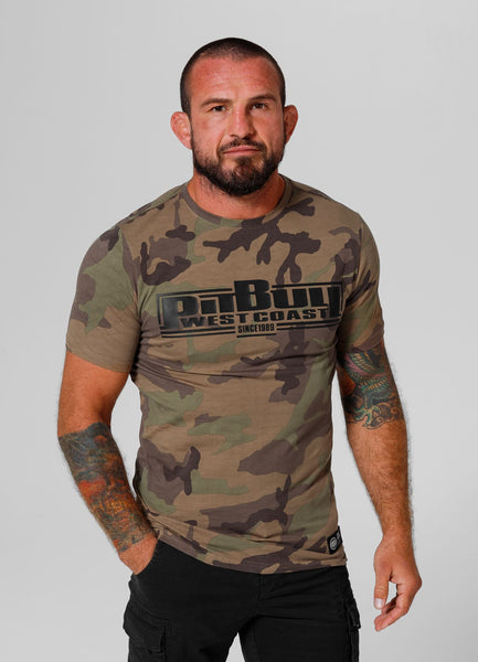 Men's T-Shirt Slim Fit Classic Boxing - Woodland Camo