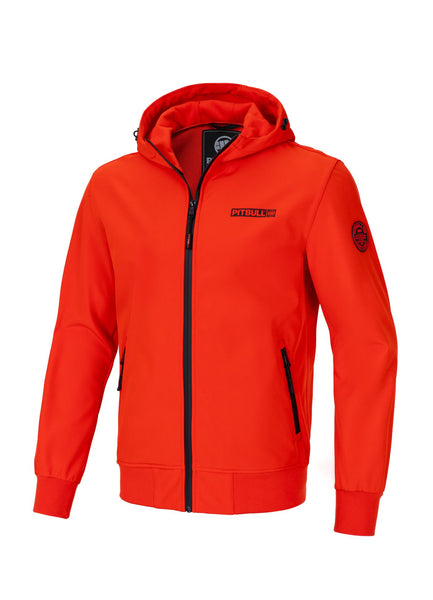 Men's hooded Softshell jacket Midway II - Flame red