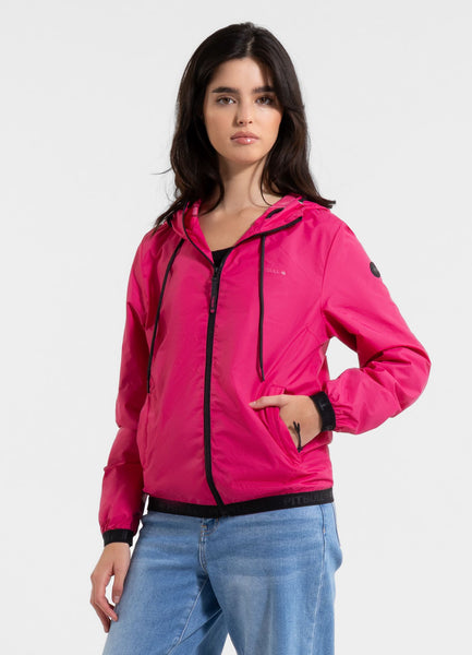 Women's hooded jacket PRIMOSA - Raspberry