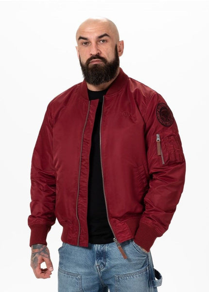 Men's jacket MA-1 Logo - Burgundy