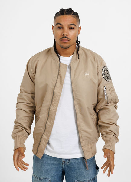 Men's jacket MA-1 Logo - Sand