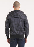 Men's hooded jacket Athletic Logo - All Black Camo