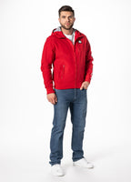 Men's hooded jacket Cabrillo Summer - Red