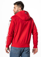 Men's hooded jacket Cabrillo Summer - Red