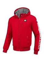 Men's hooded jacket Cabrillo Summer - Red