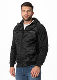 Men's hooded jacket Roxton - All Black Camo