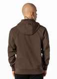 Men's hooded Softshell jacket Midway II - Dark brown