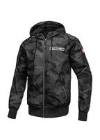Men's hooded jacket Athletic Logo - All Black Camo