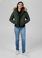 Quilted winter jacket with hood AZALEA