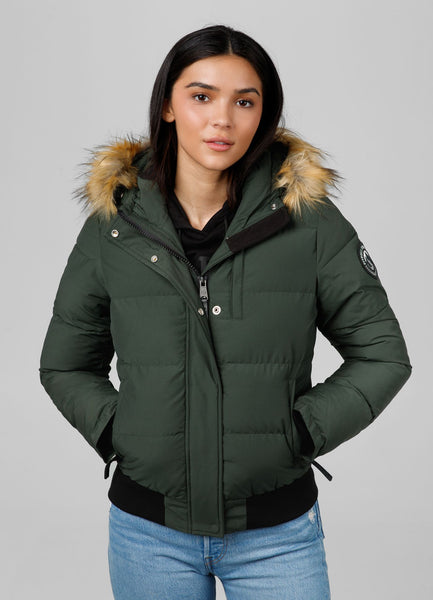 Quilted winter jacket with hood AZALEA