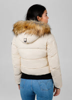 Quilted winter jacket with hood AZALEA
