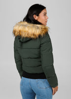 Quilted winter jacket with hood AZALEA