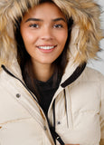 Quilted winter jacket with hood AZALEA