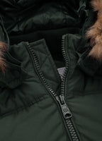 Men's winter hooded jacket Burnt