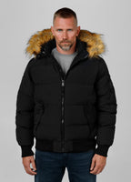 Men's winter hooded jacket Burnt