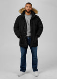 Quilted winter parka jacket with hood FOREST