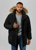 Quilted winter parka jacket with hood FOREST