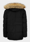 Quilted winter parka jacket with hood FOREST