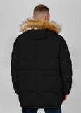 Quilted winter parka jacket with hood FOREST