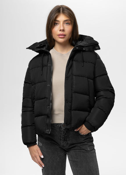 Quilted winter jacket with hood AMALIA