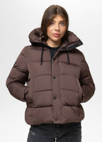 Quilted winter jacket with hood AMALIA