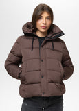 Quilted winter jacket with hood AMALIA