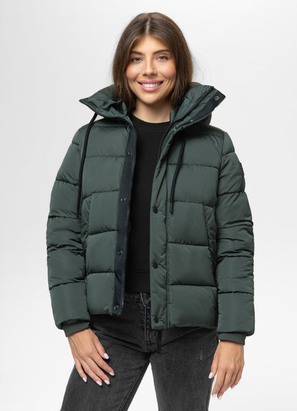 Quilted winter jacket with hood AMALIA
